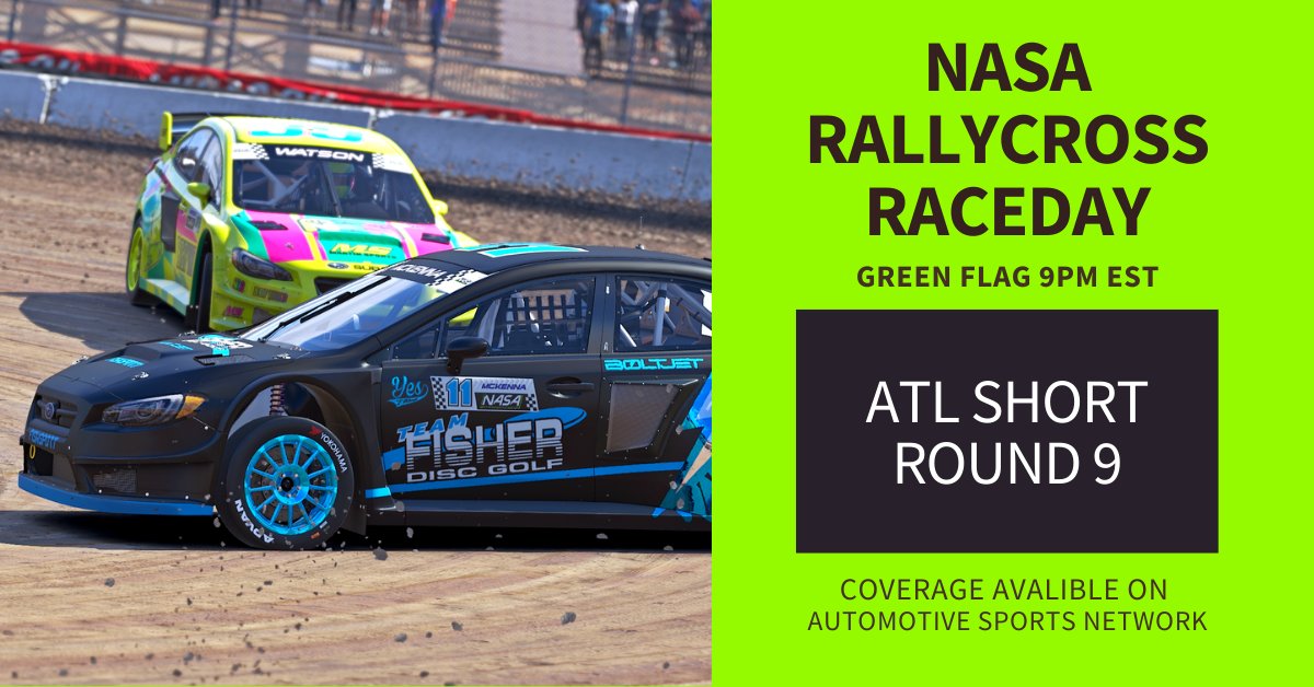 nasaoniracing's tweet photo. Be sure to join us tonight as we go racing from the virtual Atlanta Motor Speedway! Coverage begins at 8:55PM EST on @asntv_usa Two rounds left in the season means tight championship battles are coming down to the wire! Coverage is provided by @FisherDiscGolf and @boltjetcharter https://t.co/znsGHo7n7S