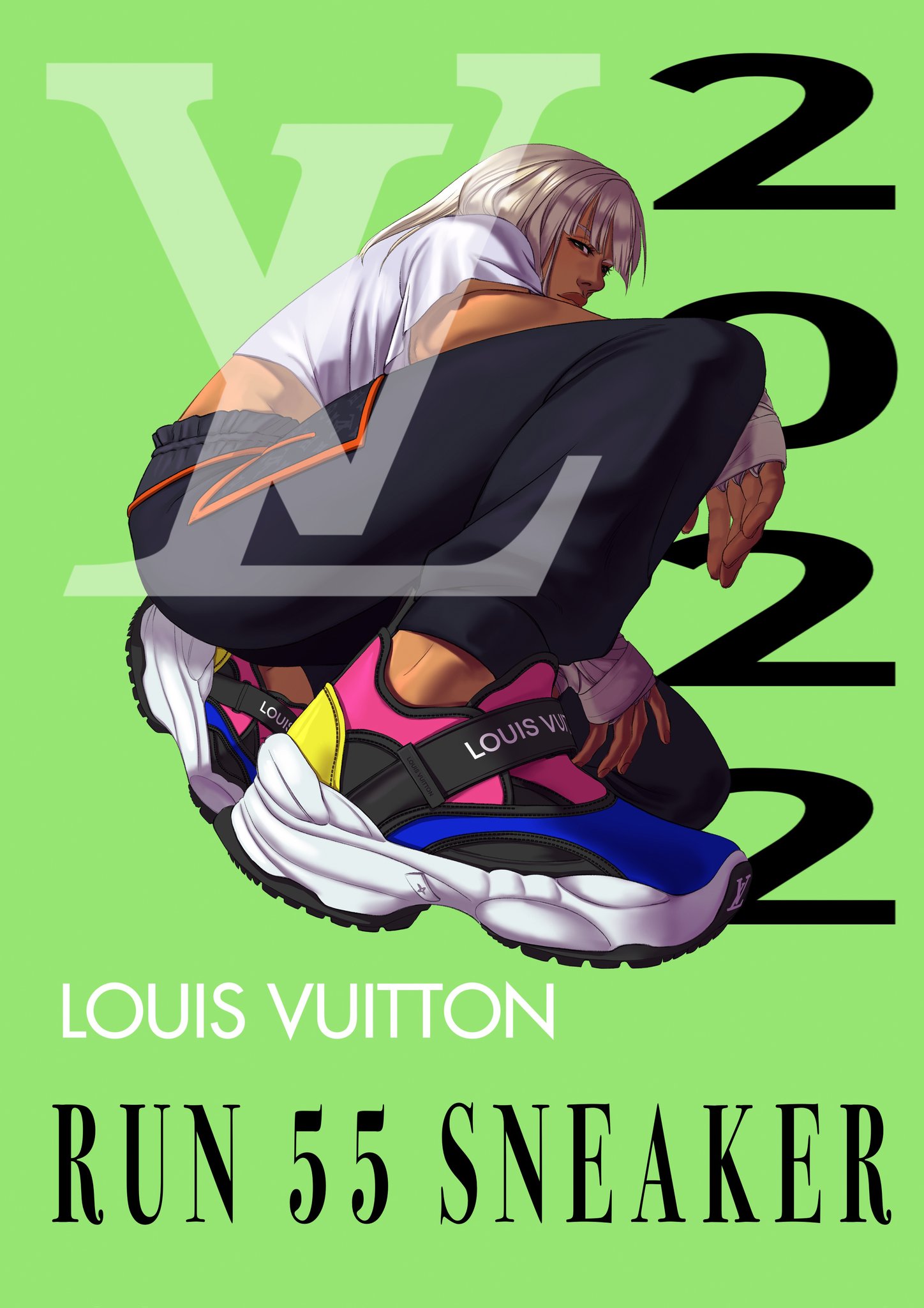 Louis Vuitton Run 55 Sneaker Green