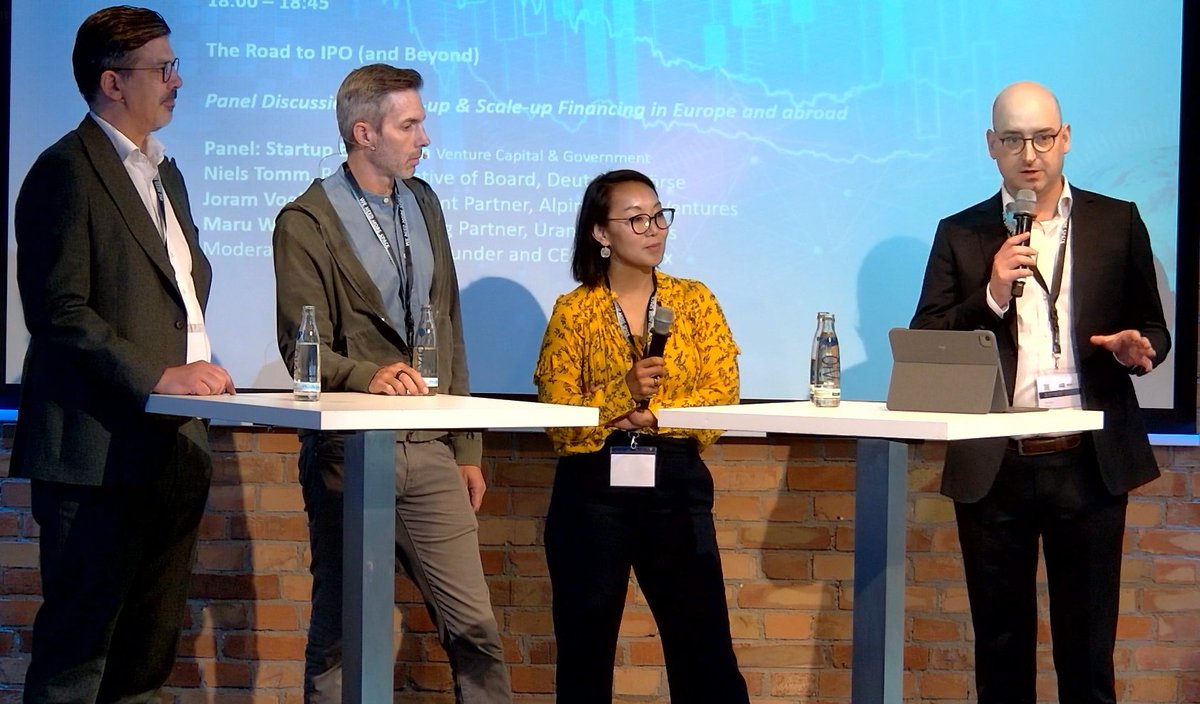 ESABICBavaria's tweet photo. The 2nd-panel discussion has begun on 'The Road to IPO - Startup Expansion' at the #ESAInvestorForum with: 

@NielsTomm - @DeutscheBoerse 
Joram Voelklein - Alpine Space Ventures
@Supermaruland - Urania Ventures
Mika Mänz - @acitoflux 

Stream now: https://t.co/XqWaicOxN3 https://t.co/UI4AgQAUrs