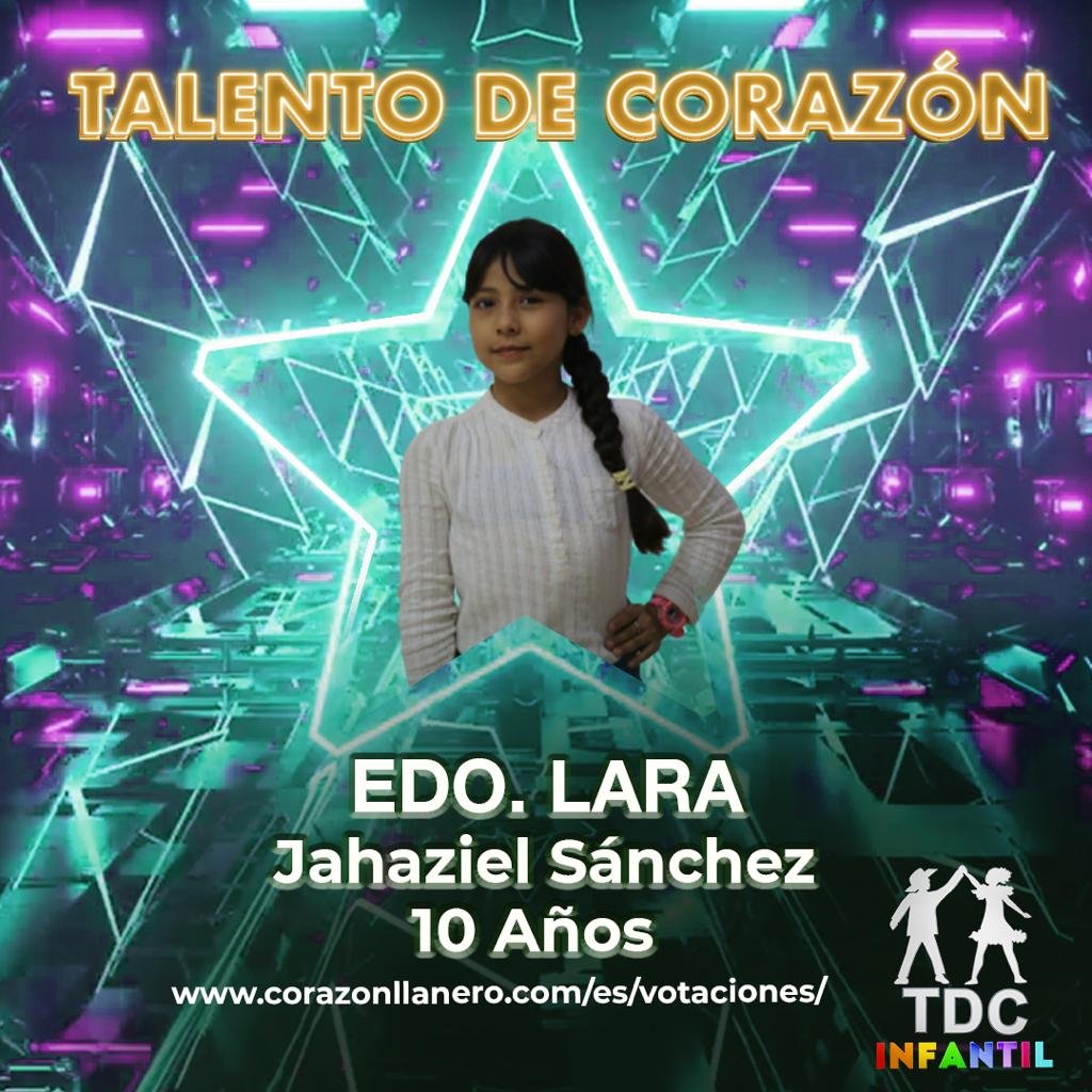 #16May Desde el estado Lara apoyamos el talento infantil.
#TalentoDeCorazón
#RevoluciónAntiimperialista