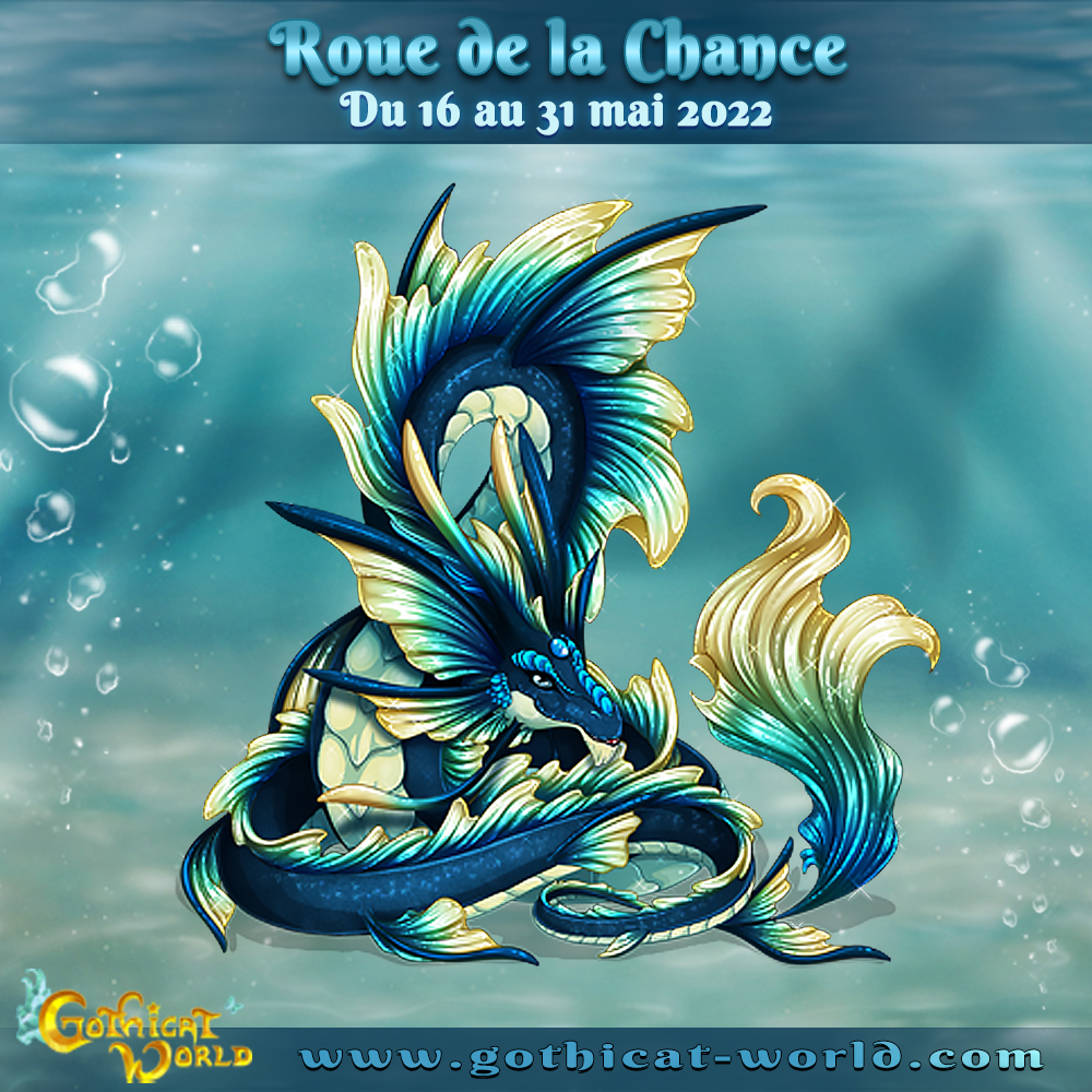 GothicatWorld's tweet photo. Une nouvelle roue de la chance est disponible ! Tentez de remporter Akhélôos le Tohilys by @NazcaKitaiyo et sa décoration Bulles 🥰 https://t.co/lwGN5Dccc4