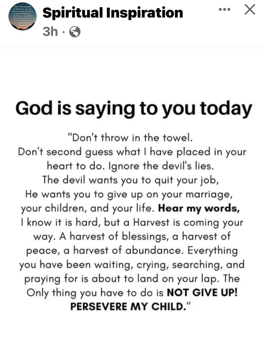TaraGreen_Rea's tweet photo. Persevere 🙏🏽🫵🏽 https://t.co/7V7EdDN7RH