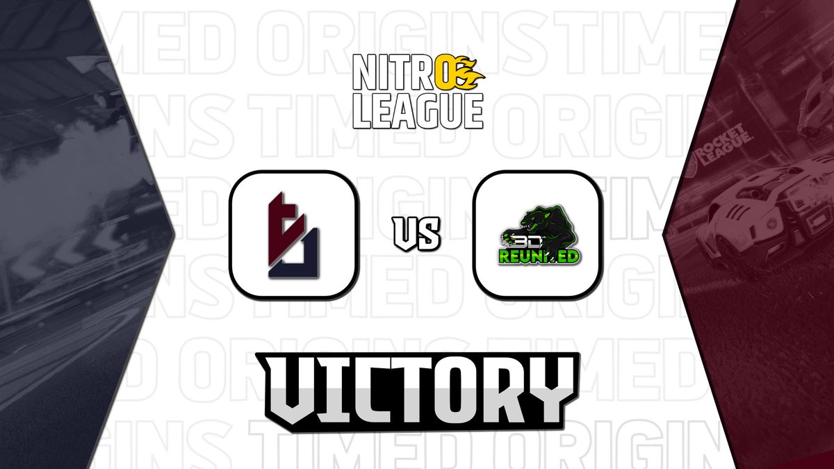 [Update!]

The journey of our Main Team in the <a href="/NitroLeagueRL/">Nitro League Legacy</a> continues.

@3dGaming_org didnt appear in time so we got the W in week 2.🫡

#knowyourorigin⏳