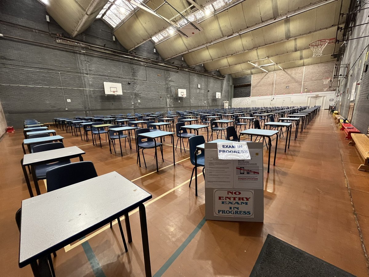 Good Luck to all exam takers but please can we have our sports hall back soon! Today has been good for agility… dodging the rain ☔️🌦😎