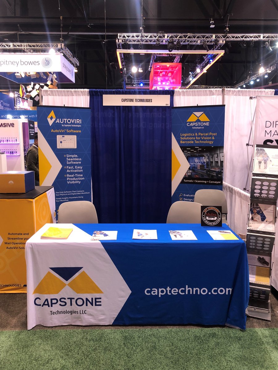 CapTechno's tweet photo. If you are attending the 2022 #NPF show in Phoenix this week, please stop by Booth #914 and talk to our experts about how CapStone can help with the pain points in your #printtomail or #logistics operation! https://t.co/CkeU3B5mVP