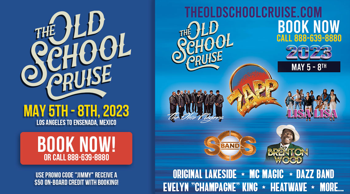 oldschool1047's tweet photo. The Old School Cruise 2023 is ON! Sailing May 5-8, 2023 out of LA. Book now with this exclusive offer, just for our Old School family - Use Promo Code: "JIMMY" to receive a $50 On-Board credit! You can book at https://t.co/2ZtbleMZuM or by calling (888) 639-8880. https://t.co/SQFDcGZoPy
