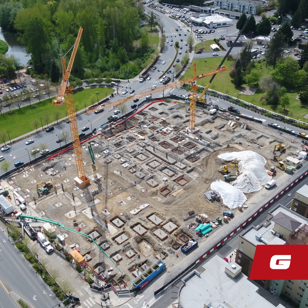 GrahamBuilds's tweet photo. Our Alexan Bothell project in downtown Bothell, WA recently hit a major milestone – the two tower cranes are up! 🙌🏼⁠ When finished, the mixed-use building will consist of 538,620 sq. ft. and include 369 residential rental units. ⁠#BuildingTogether #GrahamBuilds  #Apartments https://t.co/oCswjBlpcG