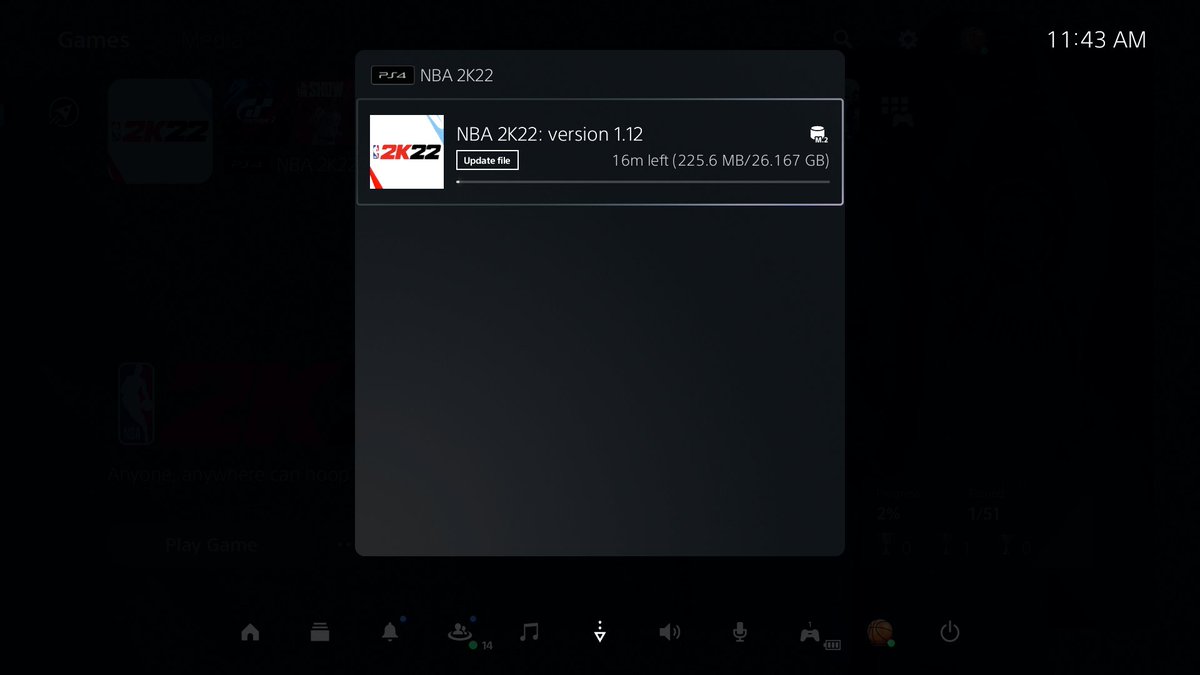 TicoisTocory's tweet photo. For those who have questions about @NBA2K 22 having an update for PS4, yes has one as well it's 26 GB. PS4 & Xbox One Updates are live! I'll have a detailed breakdown covering the patch updates on every gen. Subscribe: 👇🏾https://t.co/iWdhGedouv #NBA2K22 #NBA2K22Update https://t.co/iEH131fSO9