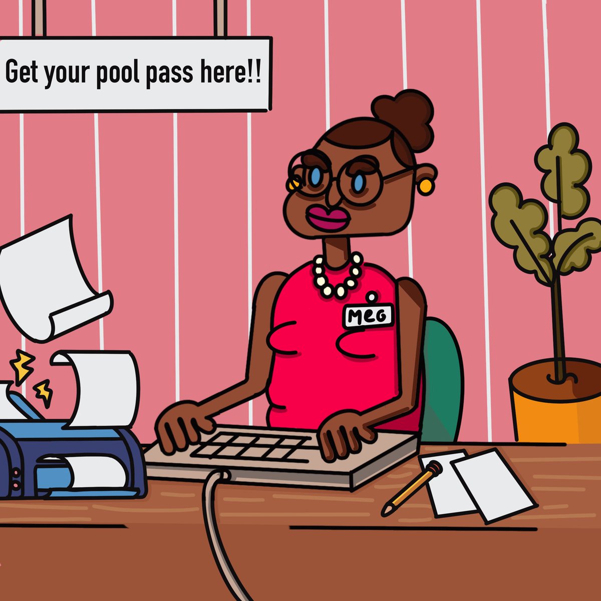 We are printing the passes to the pool!! Give your details to our receptionist Meg to have a pass to our discord. Follow and retweet so we can reach 100 followers. Meg doesn't open the pool for fewer customers!!  #NFTs  #NFTCommunity   #NFTartwork  #NFTdrop   #cryptocurrency