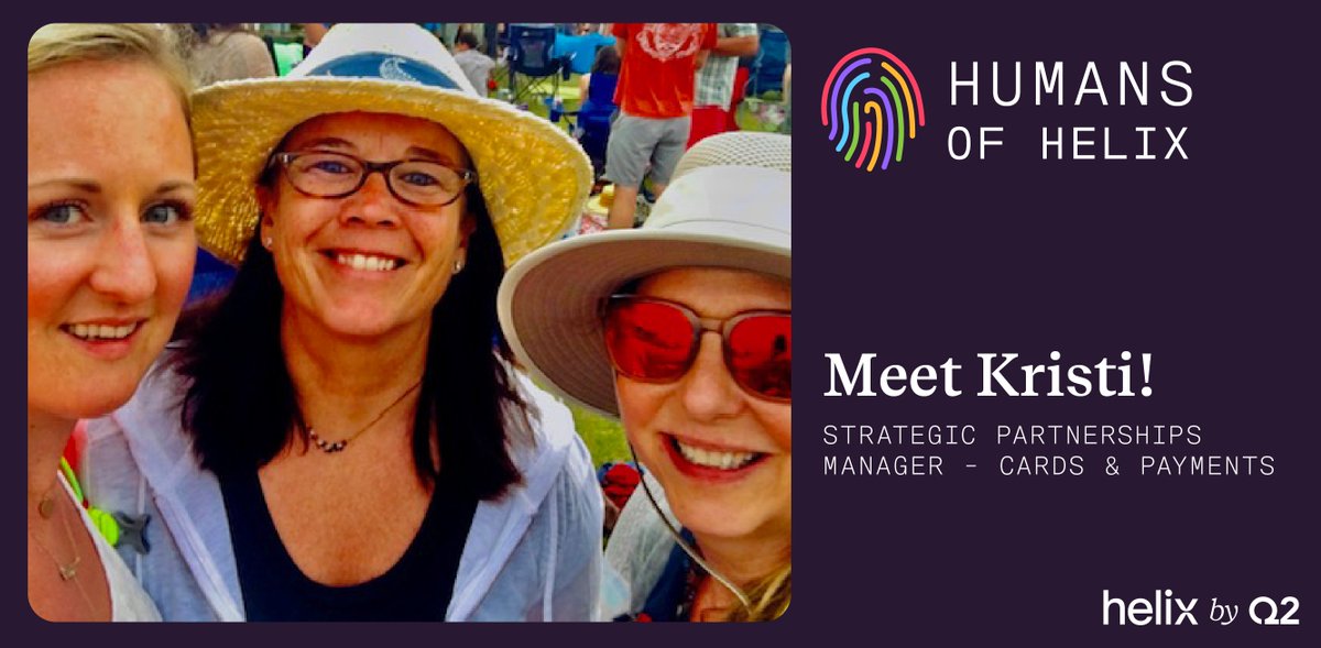 helixbyq2's tweet photo. Congratulations to Kristi Hale, our #HumansofHelix winner for this week! Kristi runs the strategic partnership between Helix and Visa/Visa DPS and has spent her entire career in payments. 🥳
Learn more in the full article: https://t.co/d15TEkUkeJ
#helixbyq2 #fintech #baas https://t.co/mNuFL3RvCI