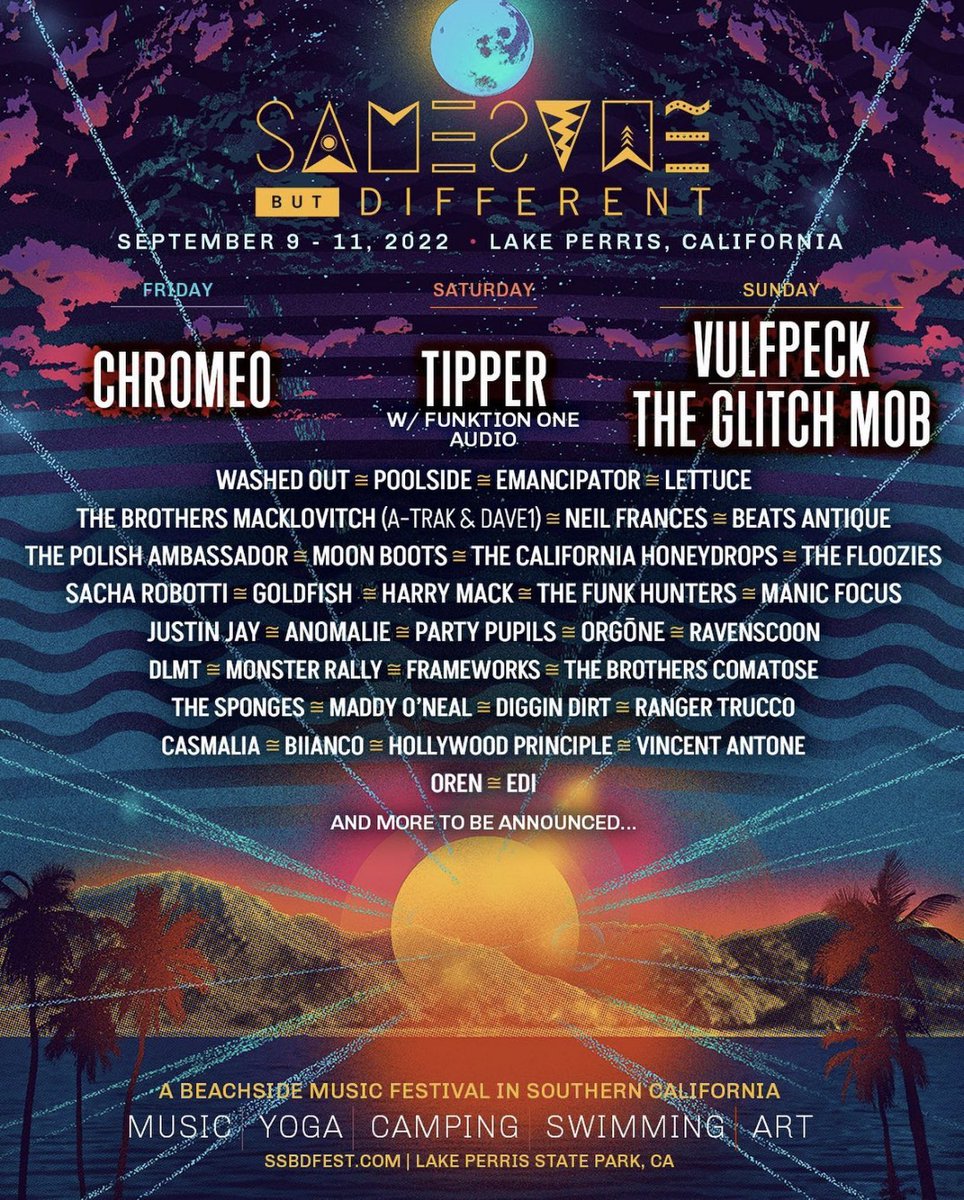 BastetPromotio1's tweet photo. 🚨 ANNOUNCING 🚨 your @ssbdfest lineup!! 🙀 our discounted tickets go on sale this Friday!! 🥳 stay tuned for more artist announcements 👀

#BastetPromotions #SameSameButDifferent #SameSameButDifferent2022 #SameSameButDifferentFest #SSBD #SSBD2022 #SSBDFest https://t.co/jVHXqS4r4t