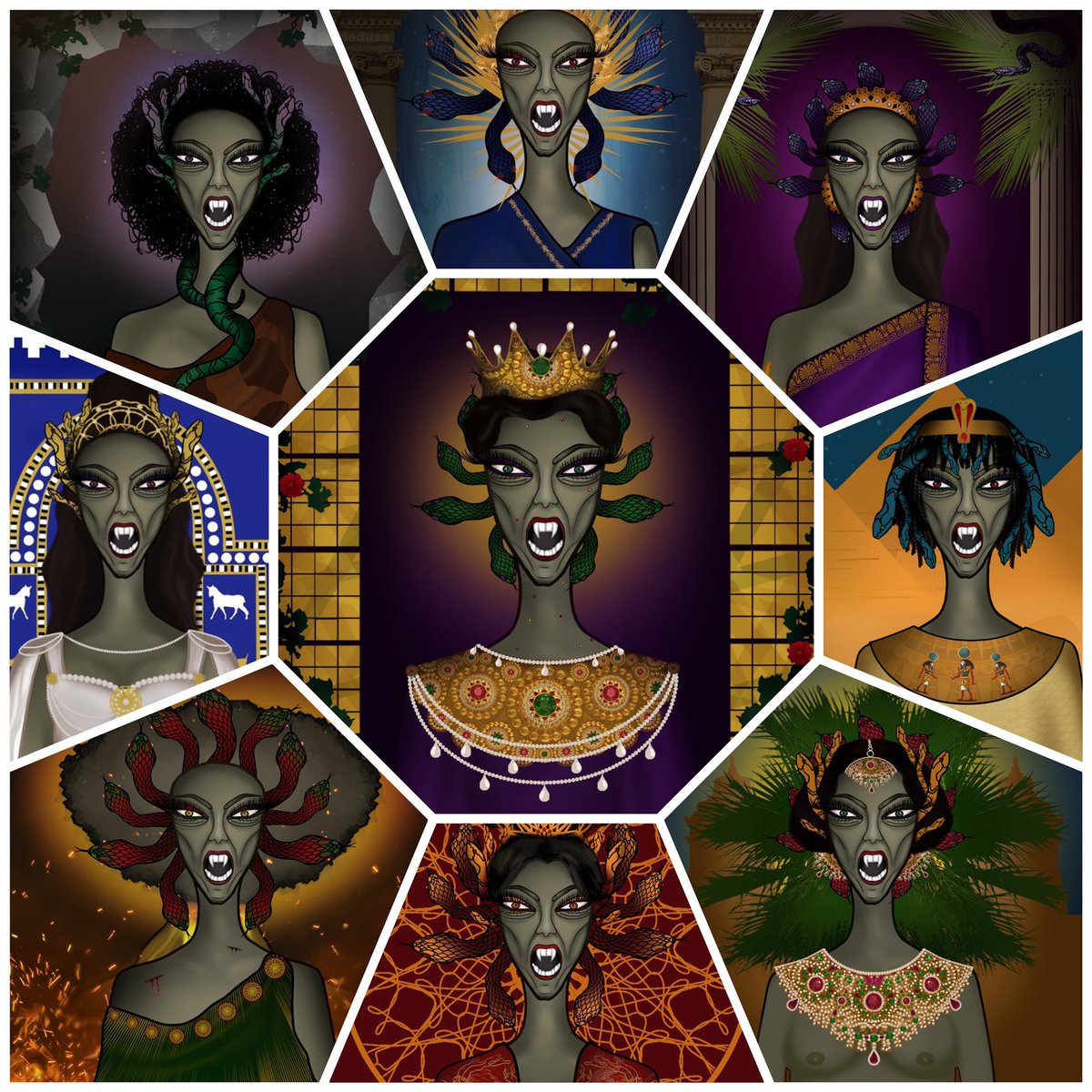 Medusanft2's tweet photo. Which one is your favorite? 🐍❤️💫 #nft #nfts #shill #NFTCommunity https://t.co/c10AnEYj7O