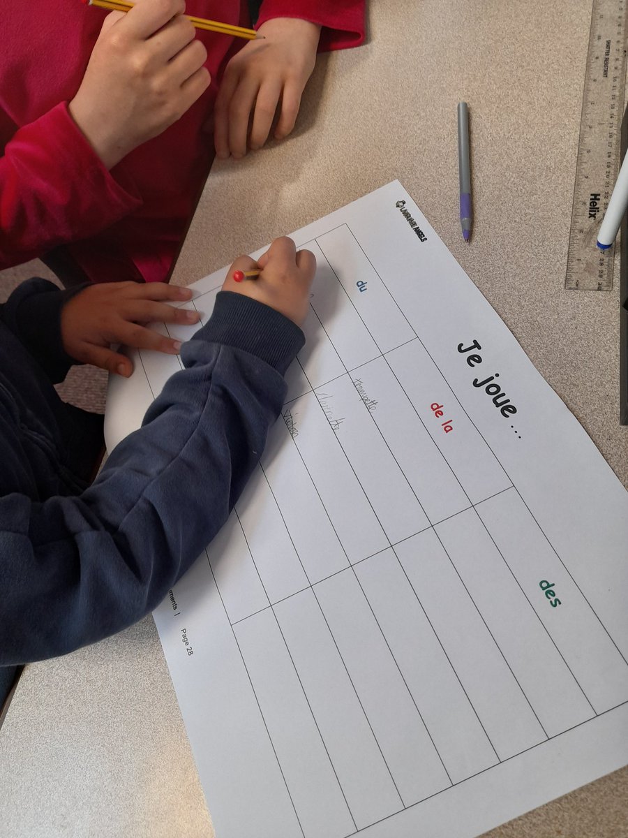 AcademyWalton's tweet photo. A lot of team work this morning in French, sorting instruments with the correct articles. Well done year 4 and thanks @LanguageAngels_ for this interesting unit πΉπ»πΈπ·
#WPAFrench
#WPAMfl
#mfl
@WatertonTrust
#LanguageLearning
#languages
#french https://t.co/zKdCVbqOE9