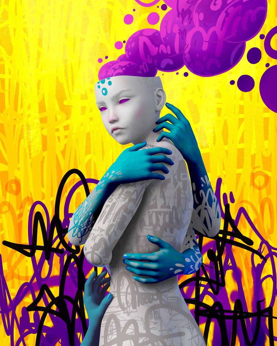 dsgnnina's tweet photo. The awesome collab w/ @maytoyoart 💜

Self Care
You are your own work of Art
Respect your mind
Your energy
Everything

1/3 piece on @KnownOrigin_io 
🔗Link in thread https://t.co/ZYTKGvPVvc