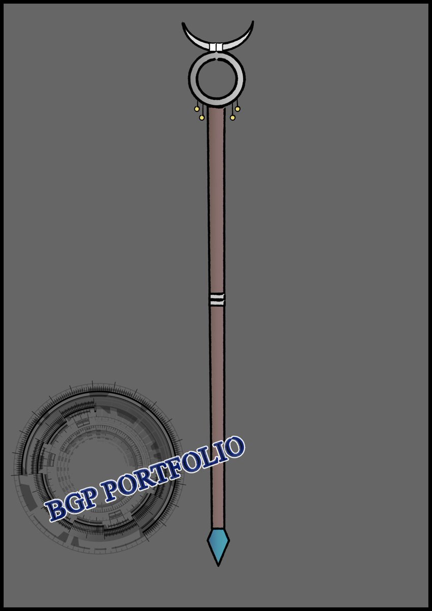 BGPportfolio's tweet photo. Design for a magical staff from a short story I've been writing called the, "Stones of Nishemaa." 
#Designer #Affinity #amwriting #magicalweapon #staff #magic #vectorart #ArtistOnTwitter #WritingCommunity https://t.co/sbEykmKFW2