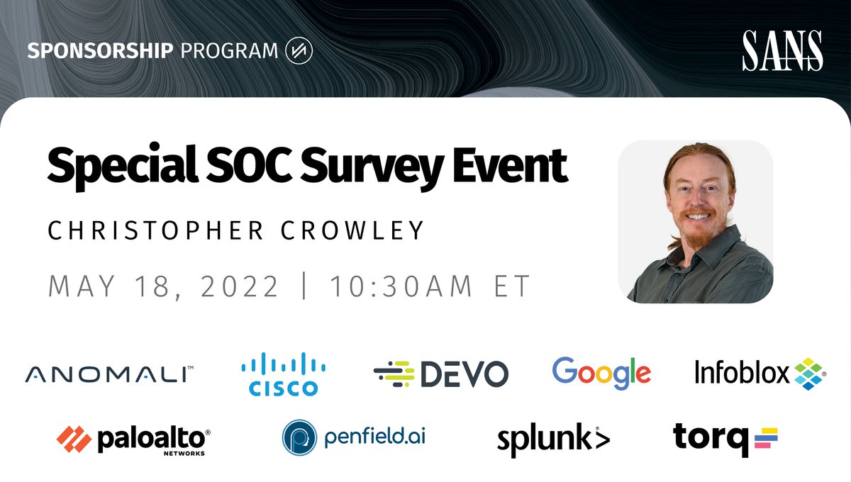 Tune in on Wednesday to hear the discussion around the SOC Survey.

sans.org/webcasts/sans-…