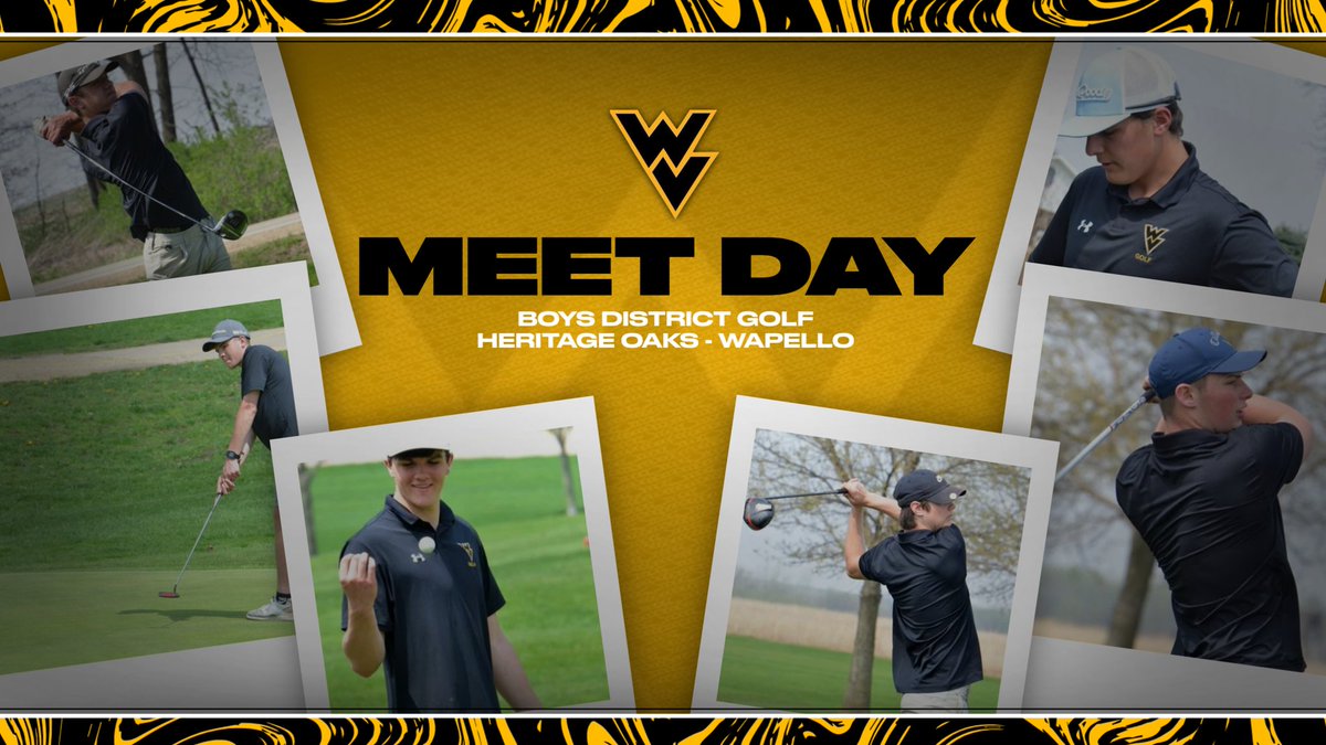 WapsieAthletics's tweet photo. One round, 18 holes from a date with state!
⛳️ Boys Golf
🏆 IHSAA Class 1A District
🏟 Heritage Oaks Golf & Country Club
📍 Wapello
⏰️ 10:00 AM
🌡 70°F ☀️
💨 11 mph, WNW
#Wapsie #WVGolf #WarriorPride #iahsgolf https://t.co/Y72jIbdTWc