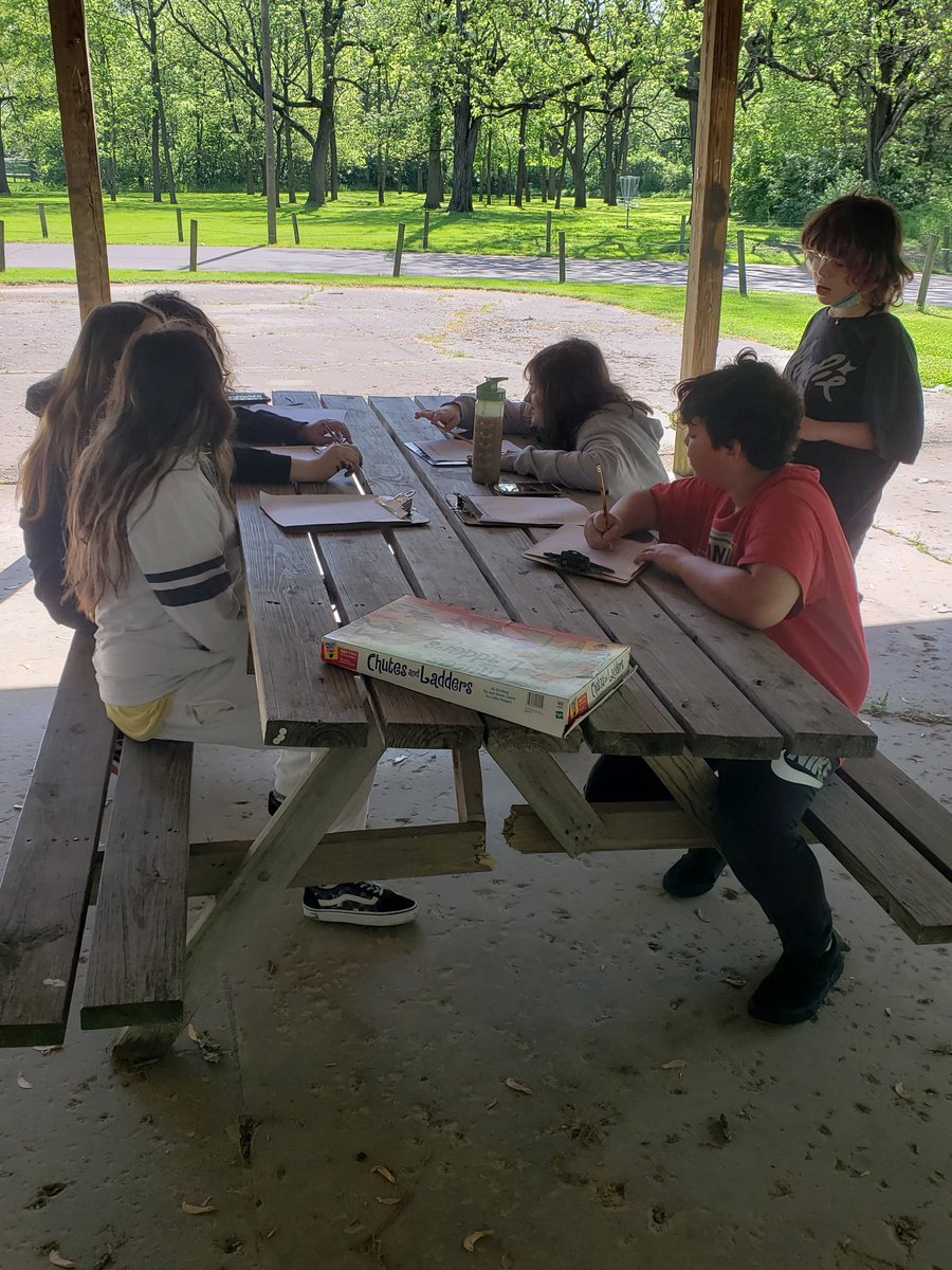 MathEagles's tweet photo. 3rd period enjoying the outside Math lab today on data analysis and statistics using our cell phones! Throwing in probability with board games! @LHSGoldenEagles @lakes_renee @SuptStover https://t.co/BcQLD1WvLr