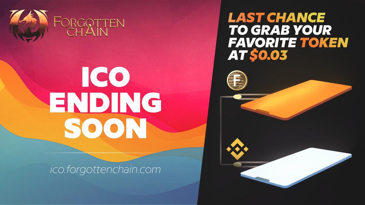 Forgotten_Chain's tweet photo. Get your FTC now: https://t.co/KBHRMFPWHh
Details about ICO:
Price per token: 0.03$ (Paid in BNB)
Listing Price: 0.05$ (Pancakeswap)
#cryptocurrency #ICO #ForgottenChain https://t.co/tHNVci6sGW