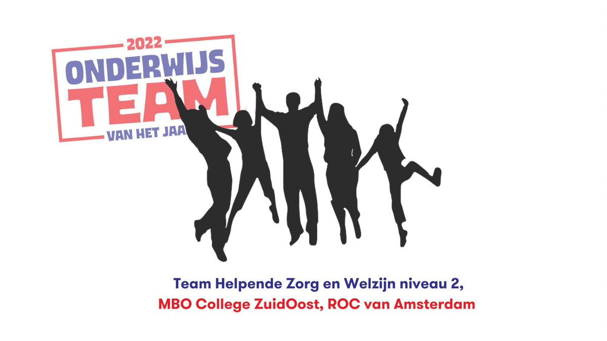 Minister @RHDijkgraaf van @MinOCW riep het team helpende zorg en welzijn niveau 2 van @ROCvA uit tot Onderwijsteam van het jaar! Deze prijs van @BVMBO en @AObtweets reikte hij uit op het Dit is mbo Ambassadeursgala. Gefeliciteerd! #Ambassadeursgala #ditismbo #EUVocationalSkills