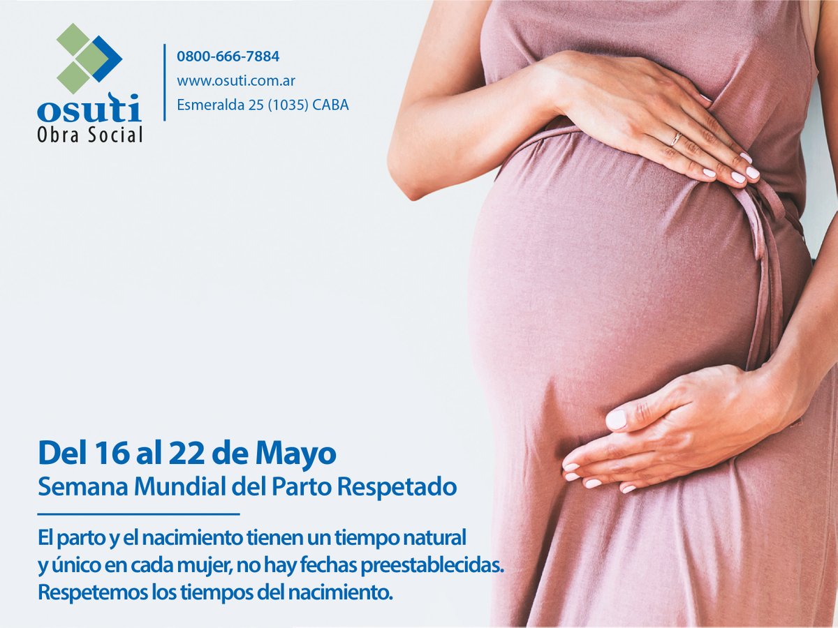 OSUTI_OS's tweet photo. Del 16 al 23 de mayo | Semana Mundial del Parto Respetado
El parto y el nacimiento tienen un tiempo natural
y único en cada mujer, no hay fechas preestablecidas.
Respetemos los tiempos del nacimiento.

********
#osuti #osutiobrasocial #SemanaMundialDelPartoRespetado https://t.co/IErbK5QV9q