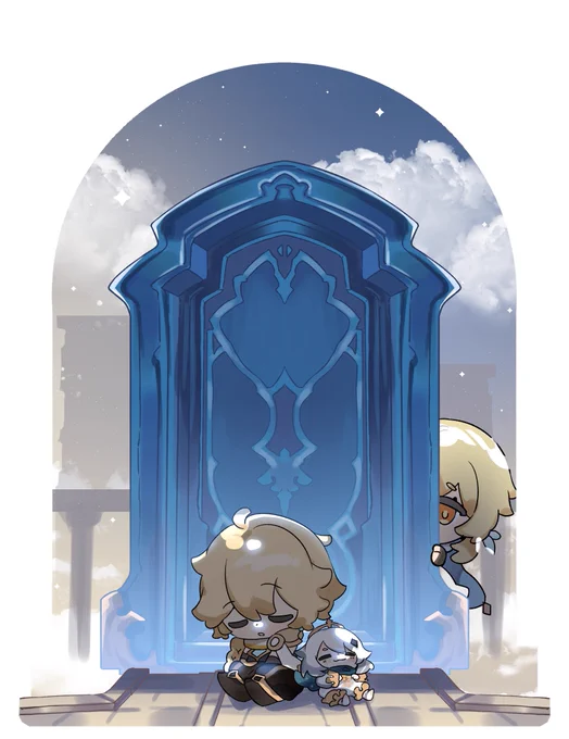 Upcoming 3D charm design + back side c: it will be in production soon, but I really like how they turned out *^*

#genshinimpact 