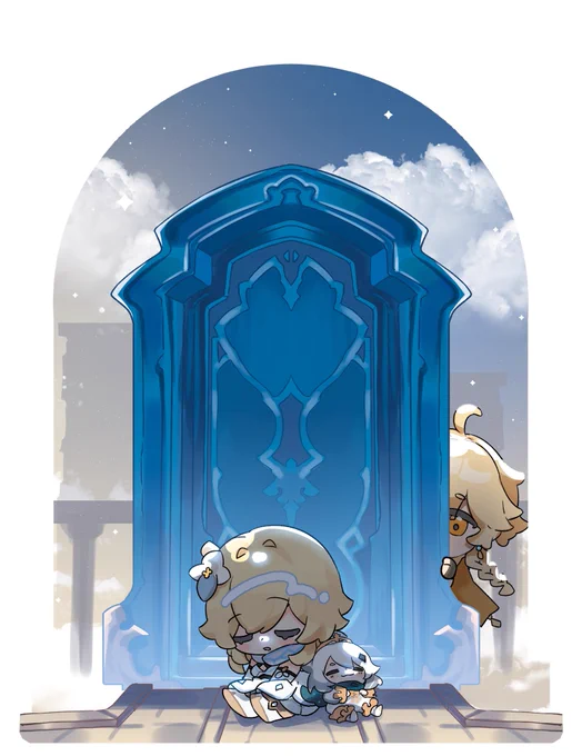 Upcoming 3D charm design + back side c: it will be in production soon, but I really like how they turned out *^*

#genshinimpact 