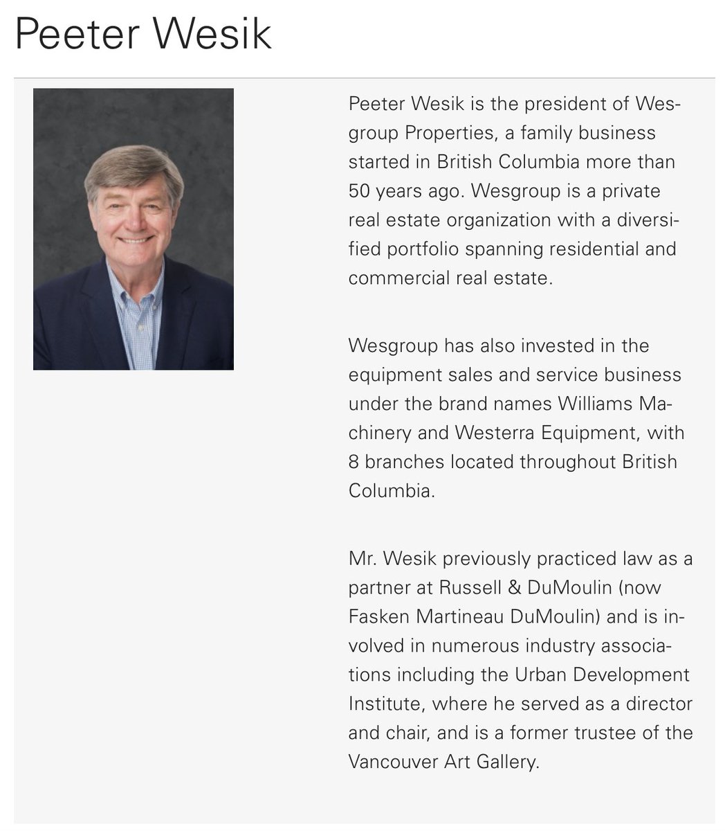 bobmackin's tweet photo. Keeping track: Board of directors for the Royal B.C. Museum, to undergo a $789 million, eight-year rebuild, includes major developers Peeter Wesik and Robert Jawl. Jawl co-developed the mixed-use, 6.2 acre Capital Park behind the B.C. Legislature. #bcpoli #vanRE #vicRE https://t.co/TcUuoasDmr