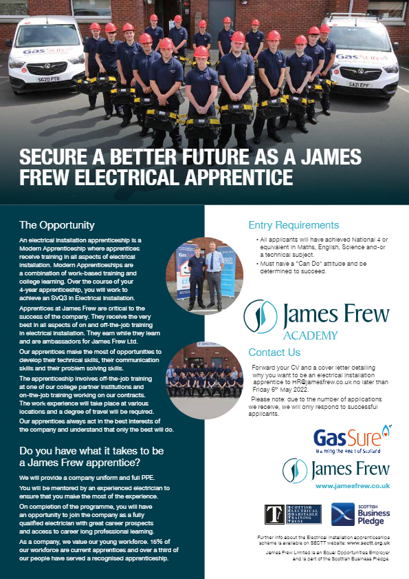 TannahillCentre's tweet image. PLEASE SHARE As part of their #CommunityBenefits commitment, #FPHA contractor @JamesFrewLtd are recruiting a range of apprentices from #Ferguslie including:

🔧Plumbing
🪚Carpentry
🪛Electrical

Closing date for these roles are 23rd May (not the date in the leaflet).