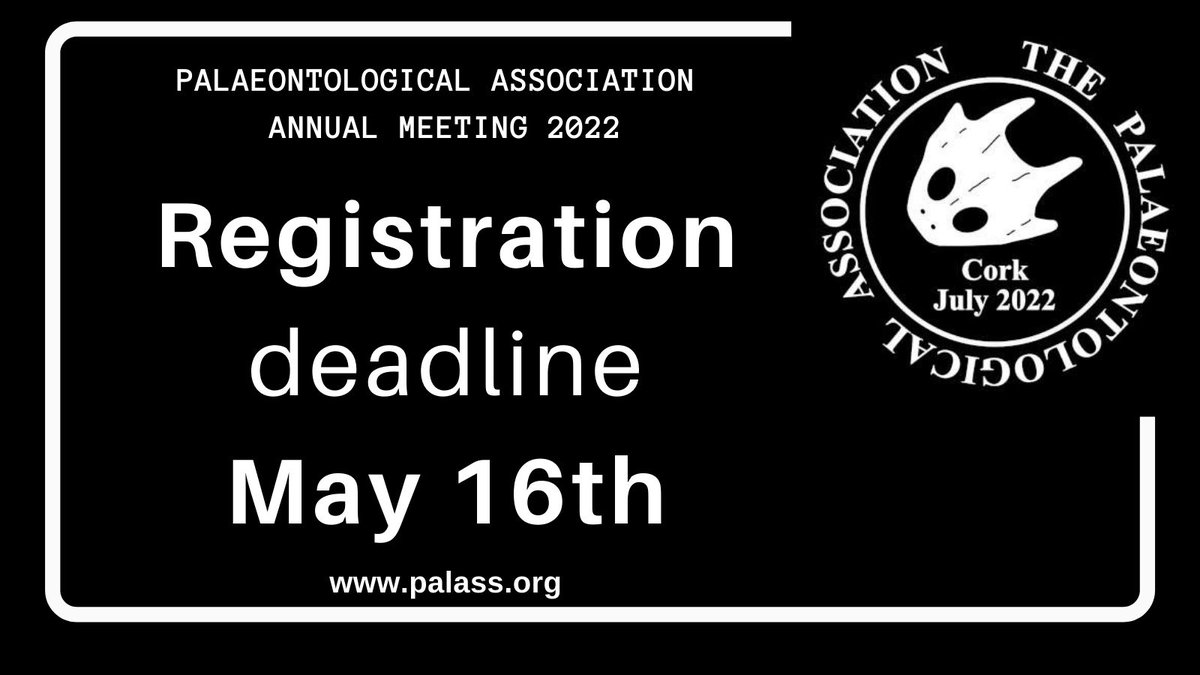 ❓Have you registered for #PalAss22? This is your very last chance since the registration closes today.

‼️Don't miss the chance to join the 66th meeting of the Palaeontological Association: tinyurl.com/y4dejtua