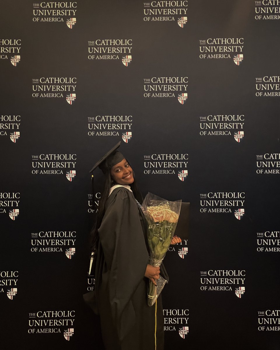 It's celebration time for Haregnesh "Shay" Haile, who successfully completed her MA on her journey in Catholic U's Clinical Psychology PhD program!