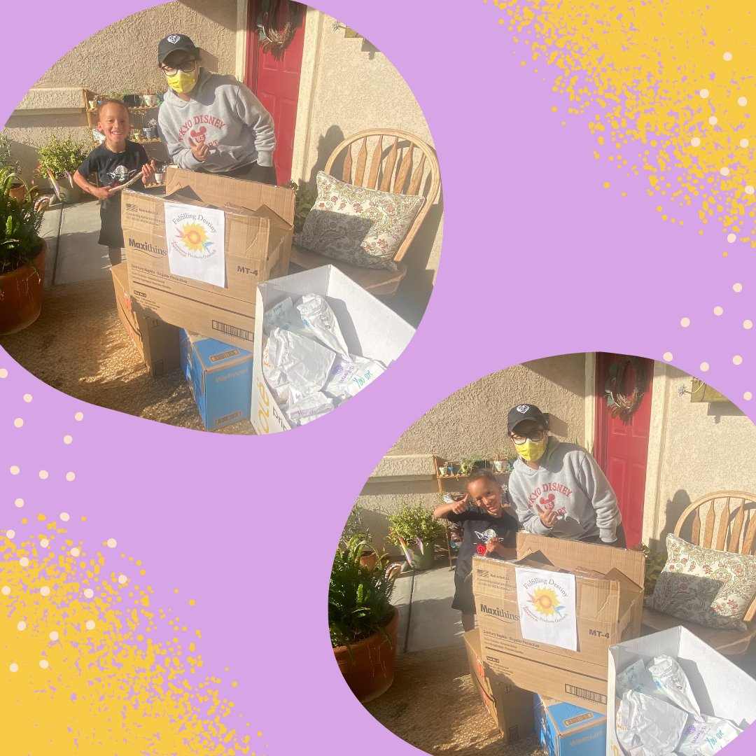 PeriodWDignity's tweet photo. Good morning from FulFilling Destiny! Thank you to Southwest College for involving us in their recent food drives! We donated a total of 100 Dignity Bags. Thank you to Jan for picking up the Dignity Bags &amp; special shoutout to Kai for being FD's loyal helper on all our trips! https://t.co/kMJ8Joj3sa