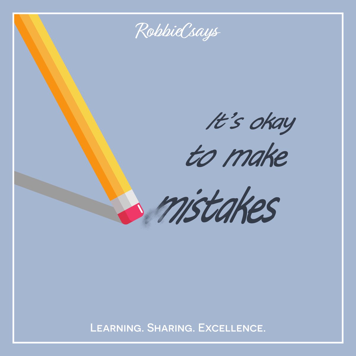 A simple graphic for a simple concept.

I created this as an aide-memoire for myself. Every day is a school day, and if we aren’t making mistakes are we really trying?!🤣😂

#QITwitter #VisualThinkers #GrowthMindset #ContinuousImprovement #QualityImprovement #MondayMotivation