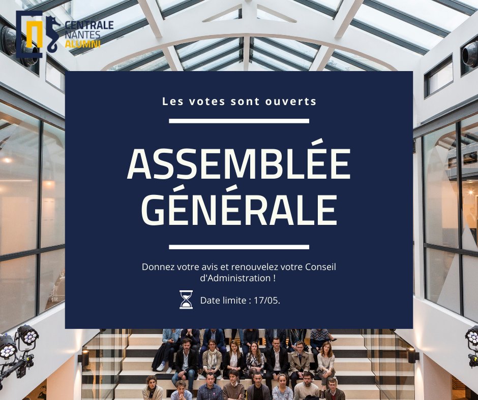 ACN_Centraliens's tweet photo. ⏳J-1 avant la Date limite pour voter en ligne et donner votre avis et renouveler votre Conseil d'Administration ! 
Rendez-vous samedi prochain à Paris pour la Journée Annuelle
toutes les infos pour voter et s'inscrire ici : https://t.co/5gKU0cicm7 https://t.co/FucE40gFui