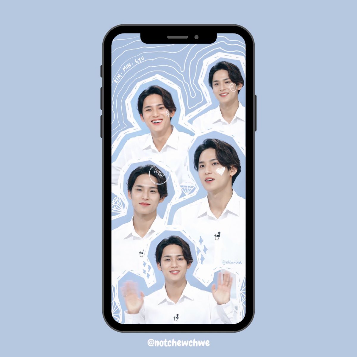 notchewchwe's tweet photo. Because I’m bored and mingyu looks irresistible:

[MINGYU WALLPAPER] 💙🤍 

#LANCOMExMINGYU #MINGYU #민규 @pledis_17 https://t.co/4a3d6CbjSG