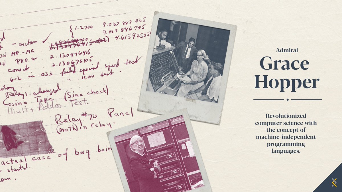 Grace Hopper was one of the first computer programmers. She is best known for creating the first compiler and leading the FLOW-MATIC -- an English-language compiler that expanded the community of computer users at the time. #SimplyScience #ComputerScience