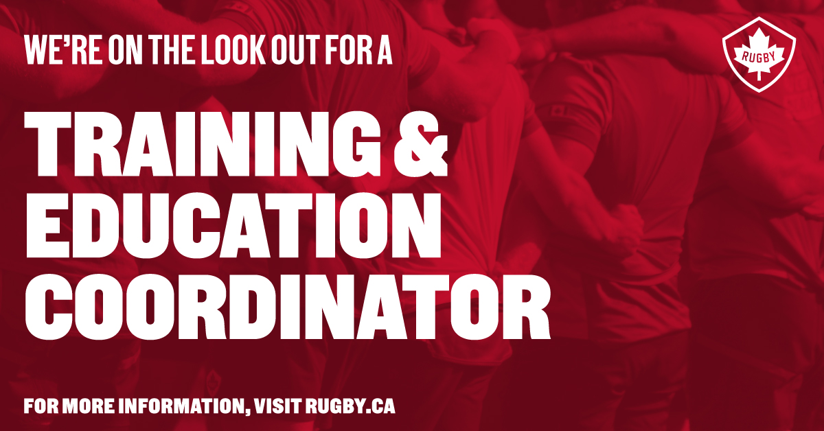 Rugby Canada is hiring! We are searching for a full-time Training and Education Coordinator. The person in this role will be the coordination and subsequent management of a new training and education digital platform. Learn more and apply: bit.ly/3Ld9AdD #RugbyCA
