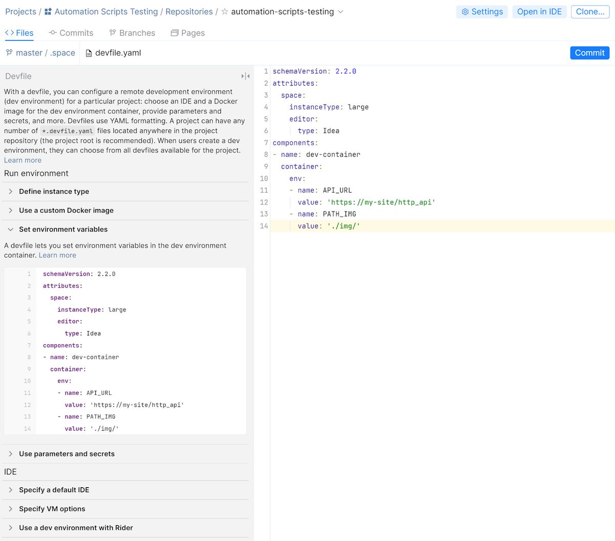 jetbrains_space's tweet photo. Thinking of adopting remote development?☁️ With Space dev environments, your team can code remotely without having to prepare local machines🔧

Pre-configure everything for your project – all necessary tools, runtimes, and a default IDE – using devfiles. ➡️https://t.co/OVvD614suG https://t.co/VBOiZS2U0q