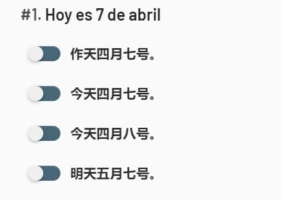 EstudiandoChin1's tweet photo. Ponte a prueba con este TEST gratuito sobre FECHAS y NÚMEROS en chino. Acceso --> https://t.co/vMhMBlyzUV https://t.co/FryYp3581b