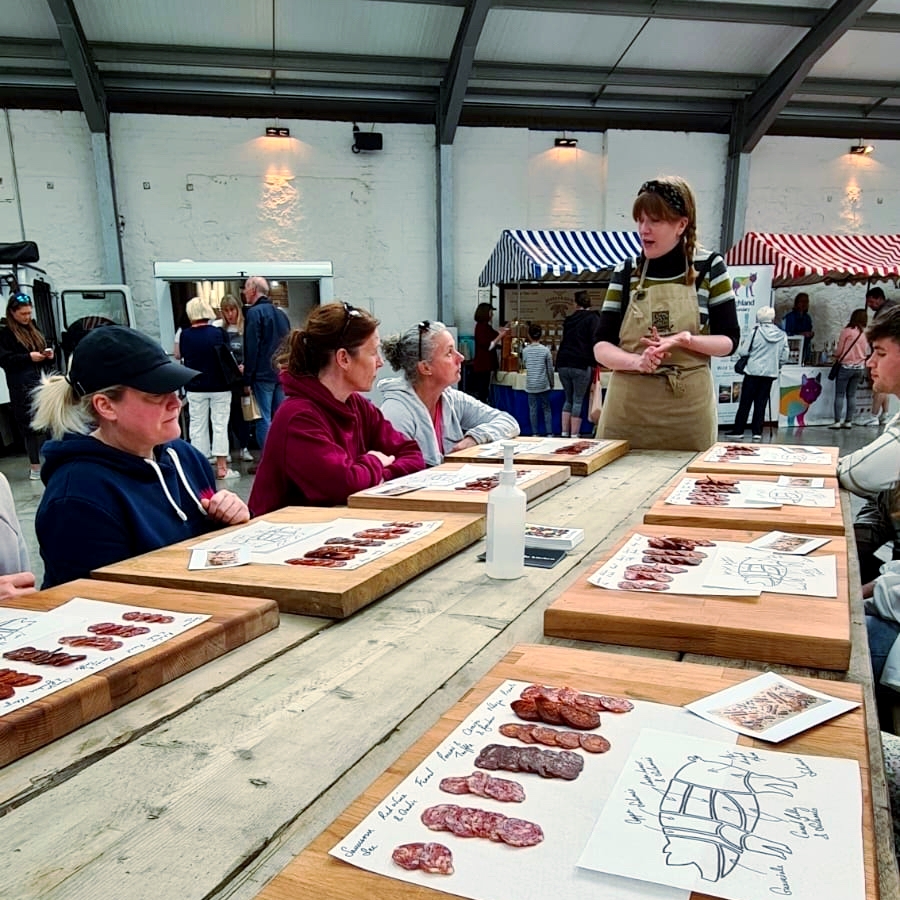 EastCoastCured's tweet photo. Susie had a whole lot of fun over at @bowhousefife this weekend! Chatting to lovely customers &amp; producers, drinks at St Monans harbour, a cheeky dinner at @eastpiersmokehouse AND her first tasting event in a very very long time!

#marketweekend #fife #scottishcharcuterie https://t.co/wIWmzZy8Hx