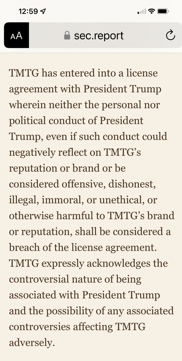 gtconway3d's tweet photo. LMAOOOOO here is what  S-4 merger registration statement Digital World Acquisition filed with the SEC ACTUALLY SAYS:
https://t.co/d7IKwkoFqO https://t.co/R8RNIOSnwN
