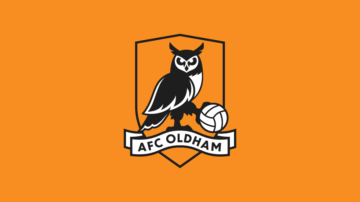 o_w_design's tweet photo. New crest for @AFCOldham. Loved working with the club and love where we ended up. I hope the club and fans can be as proud of it as I am. #TEAMAFCO https://t.co/PEfEtlSeQy