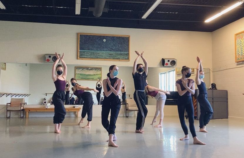 Dance of Spring is one month away! Join us on June 11th 2022 for a special Dance of Spring performance and afterparty fundraiser Ballet &amp; Bubbly, The Afterparty to celebrate QBSC’s 50th anniversary! 
Photo of B2’s in rehearsal with Emma Kerson