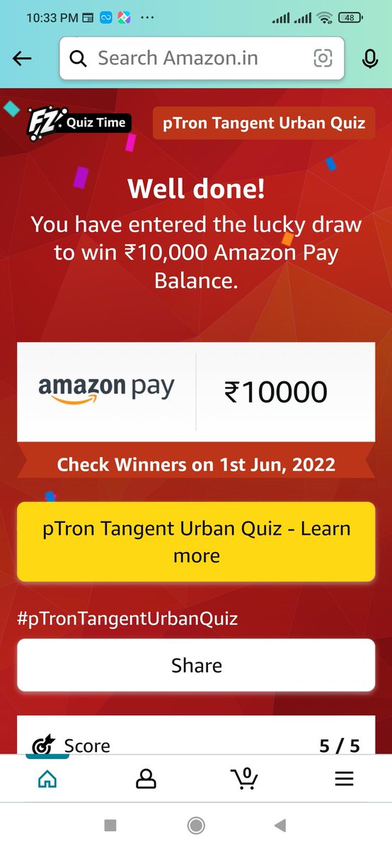 Brajendrabhl's tweet photo. @amazonIN
@pTronIndia #pTronTangentUrbanQuiz #FlexWithUrban https://t.co/kAqFEewGy1