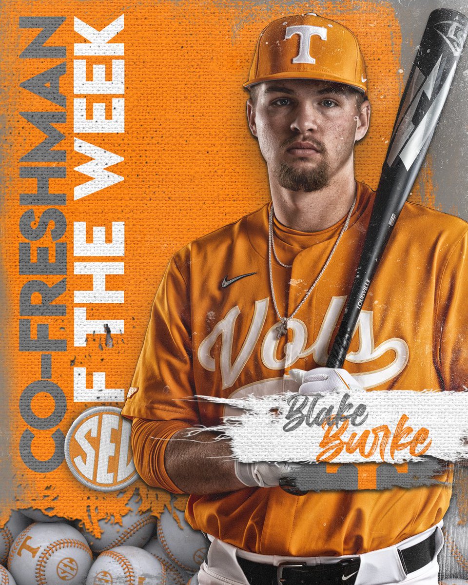 Southeastern Conference (@sec) on Twitter photo #SECBSB ๐๐ผ-๐๐ฟ๐ฒ๐๐ต๐บ๐ฎ๐ป ๐ผ๐ณ ๐๐ต๐ฒ ๐ช๐ฒ๐ฒ๐ธ:
Blake Burke โข <a href="/Vol_Baseball/">Tennessee Baseball</a>
โพ๏ธ ยป secsports.social/bsb516 #SECBSB ๐๐ผ-๐๐ฟ๐ฒ๐๐ต๐บ๐ฎ๐ป ๐ผ๐ณ ๐๐ต๐ฒ ๐ช๐ฒ๐ฒ๐ธ:
Blake Burke โข <a href="/Vol_Baseball/">Tennessee Baseball</a>
โพ๏ธ ยป secsports.social/bsb516