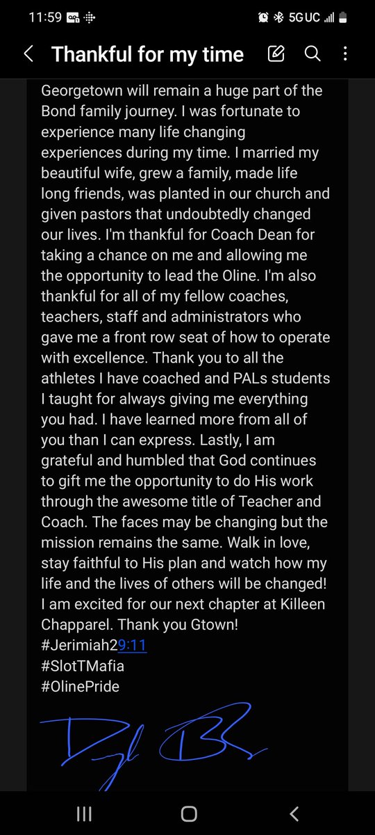 Walking in Love + Staying faithful to HIS plan = Lives changed. Simple plan that takes hard work to see it through. Thankful for my time in Gtown! Ready to jump into this next chapter!
<a href="/CoachDean_GISD/">Jason Dean</a>
<a href="/GeorgetownISD/">Georgetown ISD</a>
@AthleticsKISD 
<a href="/KilleenISD_/">KISD Sports</a> 
<a href="/chskisd/">Chaparral High</a> 
#SlotTMafia
#OlinePride