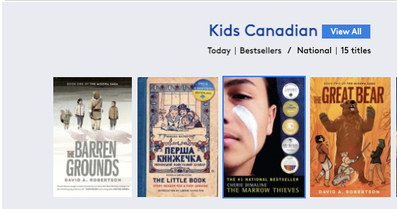 Hey look! The Barren Grounds is the #1 bestselling Canadian Kids book this week! Woohoo. And The Great Bear is still in the top 5, at #4. 

Kids Canadian bookmanager.com/tbm/r/tu/bEa via <a href="/TBM_Bookmanager/">Bookmanager</a>