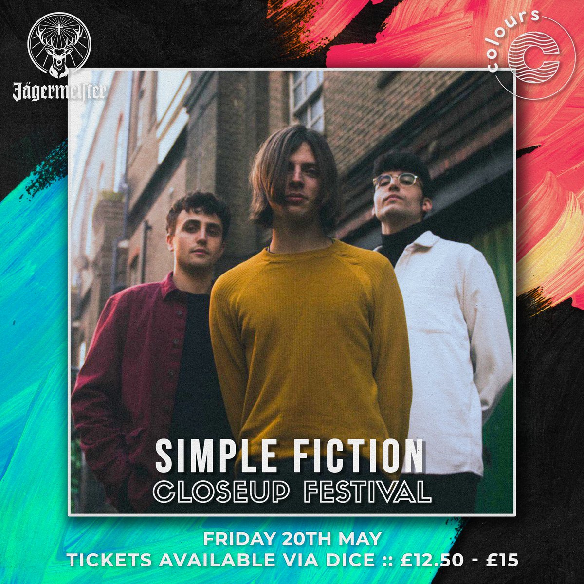 FRIDAY :: Our CloseUp Festival (w/ <a href="/JagerUK/">Jägermeister UK</a>) day 1 lineup is HUGE. Several acts that have sold out past LDN shows, all on one bill! (20/5)

<a href="/Orchardslive/">🪐 Orchards 🪐</a> + @banditmusicuk + <a href="/_DCR_Official/">Dutch Criminal Record</a> + <a href="/SimpleFictionUK/">Simple Fiction</a>.

We've even a special late night DJ TBA. Grab tix on <a href="/dicefm/">DICE</a> quick! 💙❤️