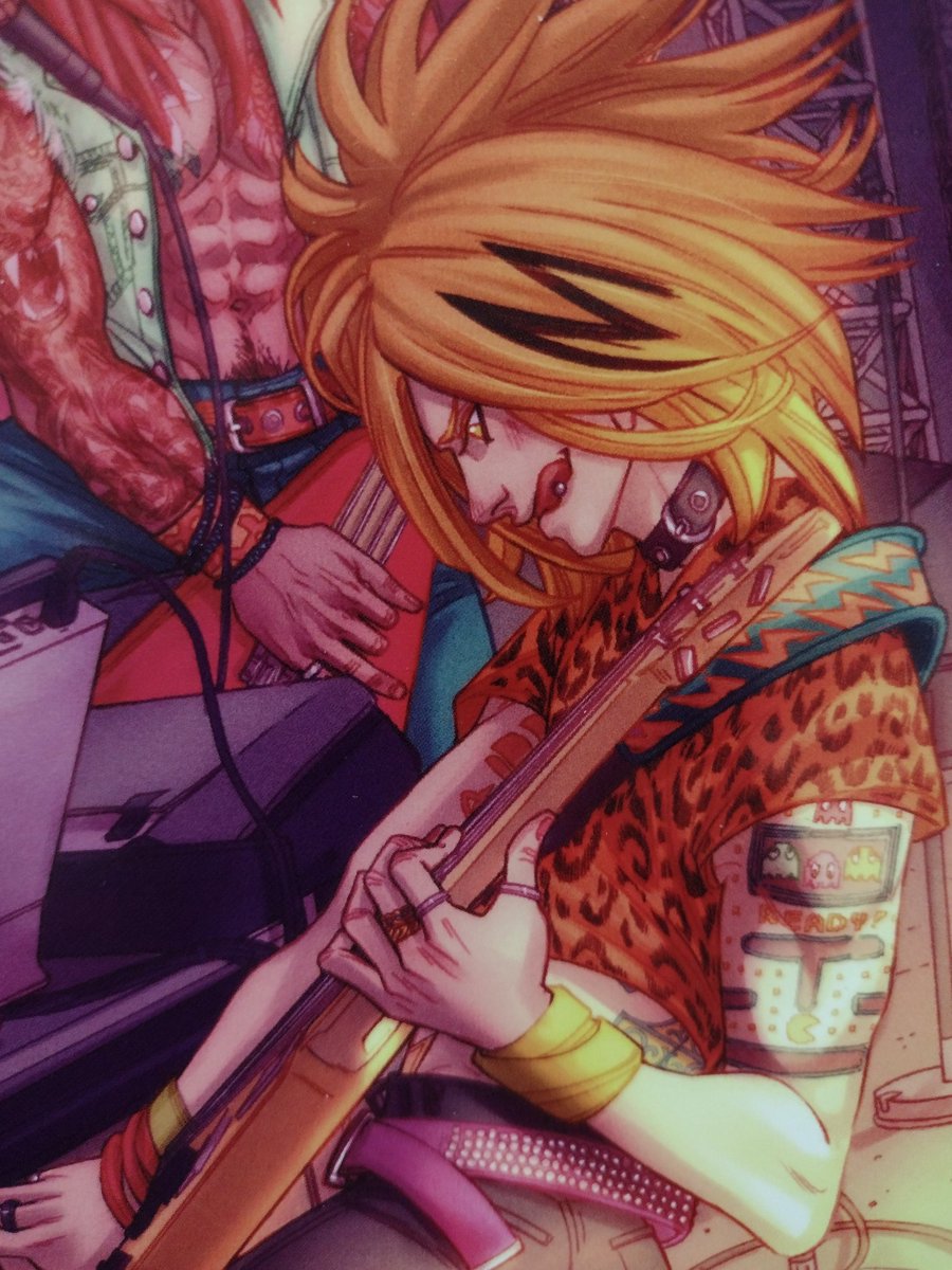 Smoke_krbk's tweet photo. @PLUSULTRAretro  how did I miss all the tattoos!!?!! Denki has a freakn' Pacman tattoo! I haven't even opened it and I'm in love the zine. Lol https://t.co/Fy8611LMqC