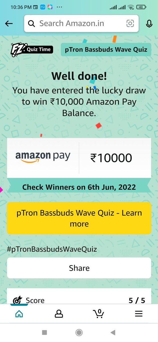 Brajendrabhl's tweet photo. @amazonIN
@pTronIndia #pTronBassbudsWaveQuiz #PlayTheWave https://t.co/Jv1fVT8Alx